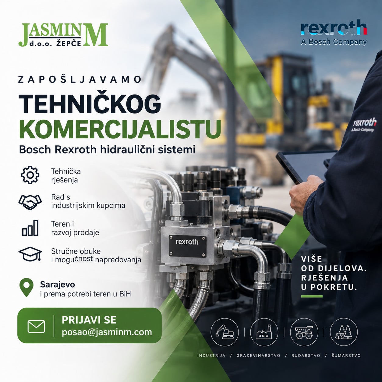 Tehnički komercijalista - Bosch Rexroth hidraulični sistemi (m/ž)