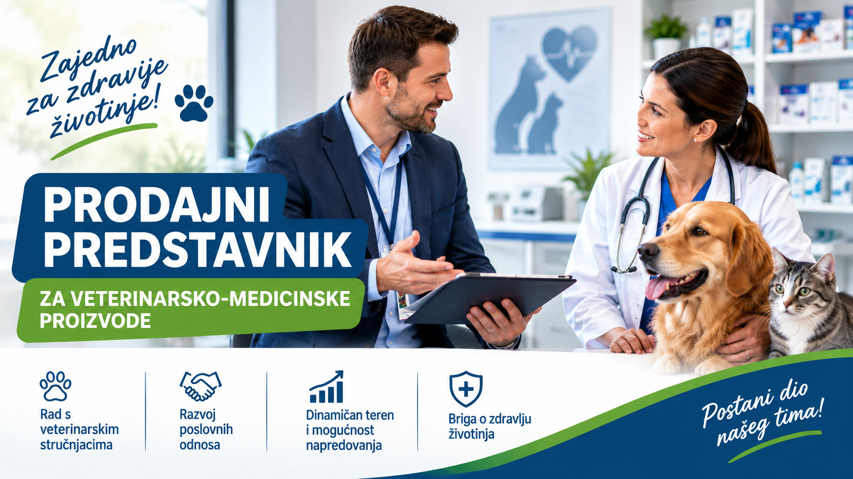 Prodajni predstavnik Veterinarsko medicinskih proizvoda (m/ž)