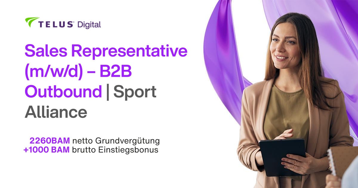 Sales Representative (m/w/d) – B2B Outbound | Sport Alliance