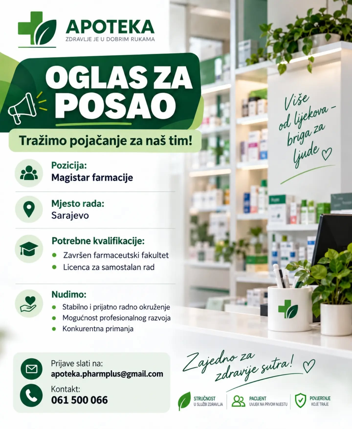 Magistar farmacije (m/ž)