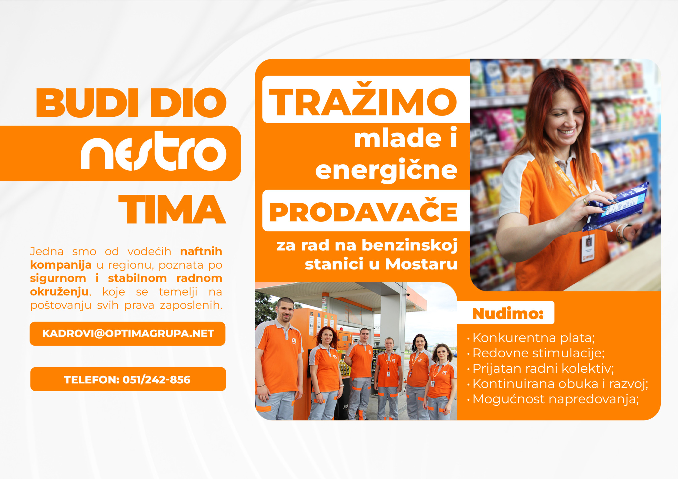 Prodavač na benzinskoj stanici (m/ž)