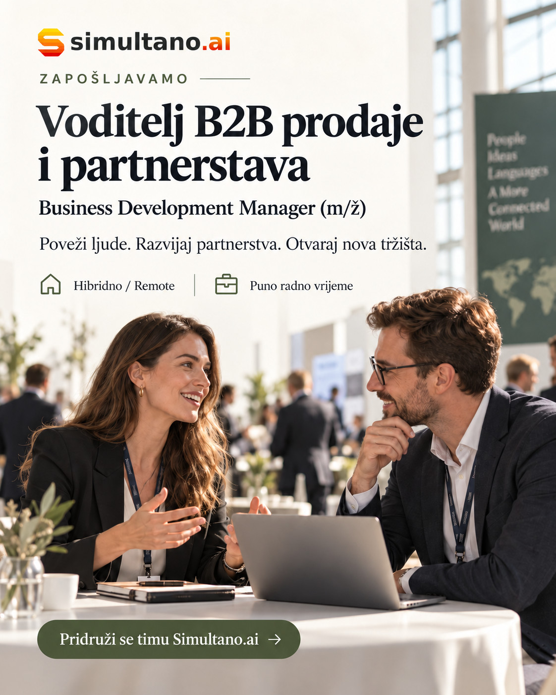 Voditelj B2B prodaje i partnerstava - Business Development Manager (m/ž)