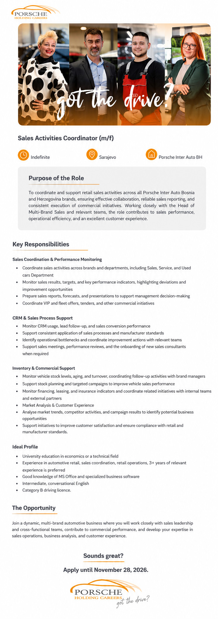 Sales Activities Coordinator (m/f)