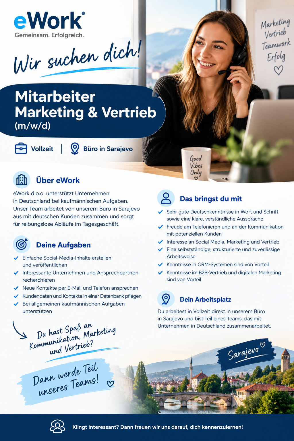 Mitarbeiter Marketing und Vertrieb (m/w/d)