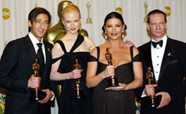 Dobitnici u glumačkim kategorijama: Adrien Brody, Nicole Kidman, Catherine Zeta-Jones, Chris Cooper
