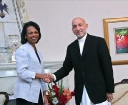 Condoleezza Rice i afganistanski predsjednik Hamid Karzai