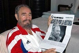 Jedna od četiri fotografije Fidela koje su objavile kubanske novine