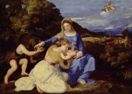 Titianov ''John and a Female Saint''