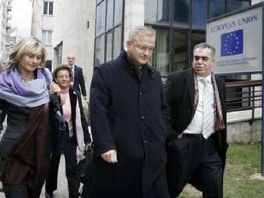Olli Rehn jučer u Sarajevu, Foto: Reuters