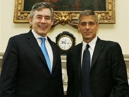 George Clooney u razgovoru sa Gordonom Brownom