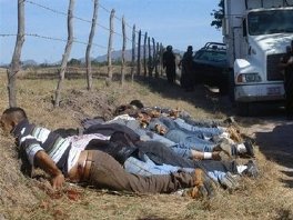 Tijela ubijenih mafijaša na granici s SAD-om (Foto: AFP)