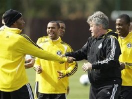 Igrači Chelsea na današnjem treningu, Foto: AP
