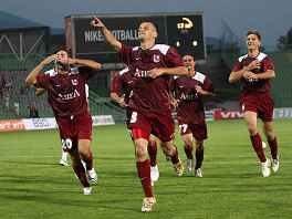 Detalj sa utakmice prvog susreta 2. pretkola UEFA Evropske lige; Sarajevo – Spartak iz Trnave (Foto: Fotoservis)
