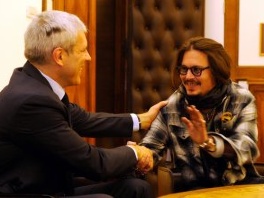 Boris Tadić i Johnny Depp (Foto: Blic)