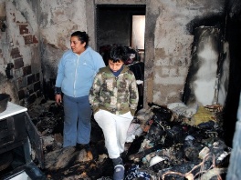 Silvija Beriša u spaljenom stanu (Foto: SRNA)