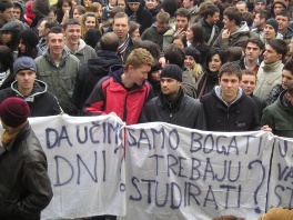 Protest studenata u Travniku (Foto: ENI news)