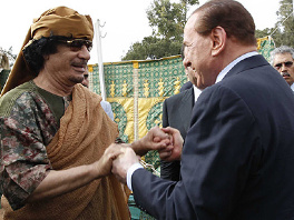 Muammar Gaddafi  i Silvio Berlusconi