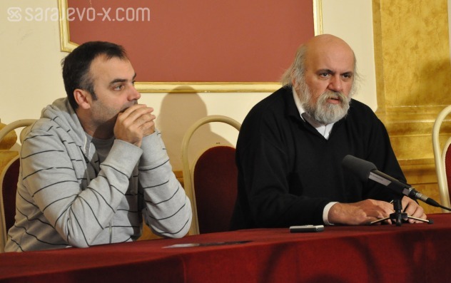 Dino Mustafić i Gradimir Gojer u Bijelom salonu Narodnog pozorišta (Foto: Sarajevo-x.com)