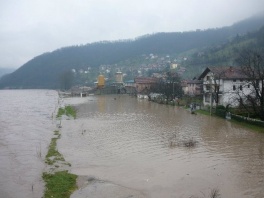 Goražde u vrijeme poplava (Foto: Arhiv)