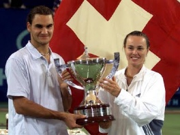 Federer i Hingis (foto: Arhiv)