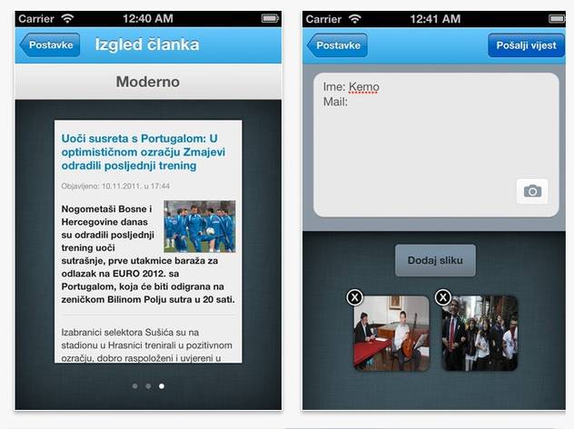 Sarajevo-x.com iPhone aplikacija