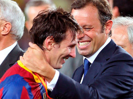 Sandro Rosell i Lionel Messi