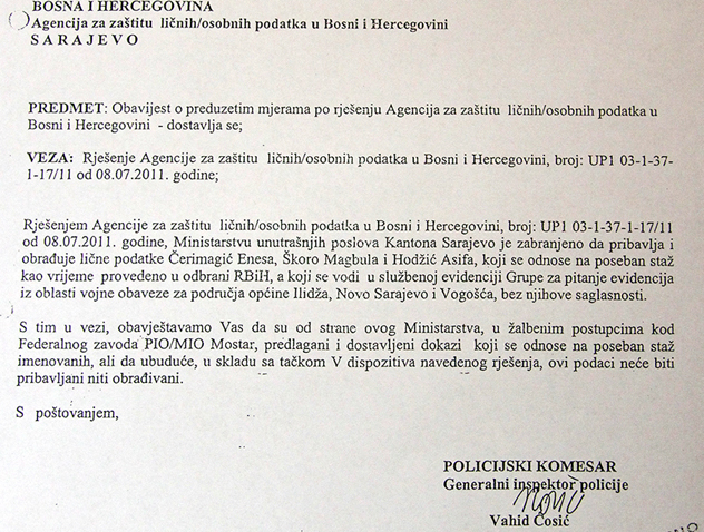 Odgovor MUP-a:
