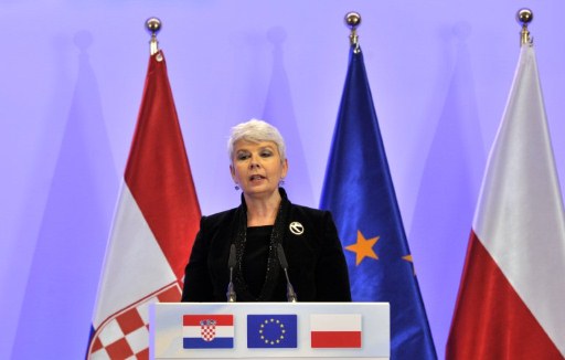 Jadranka Kosor u Bruxellesu (Foto: AFP)