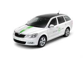 Testna flota modela Škoda Octavia Green E Line na cesti