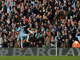 Nasri proslavlja pogodak u posljednjem kolu protiv Tottenhama (Foto: AFP)