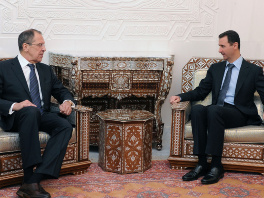 Sergej Lavrov i Bašar el-Asad (Foto: AFP)