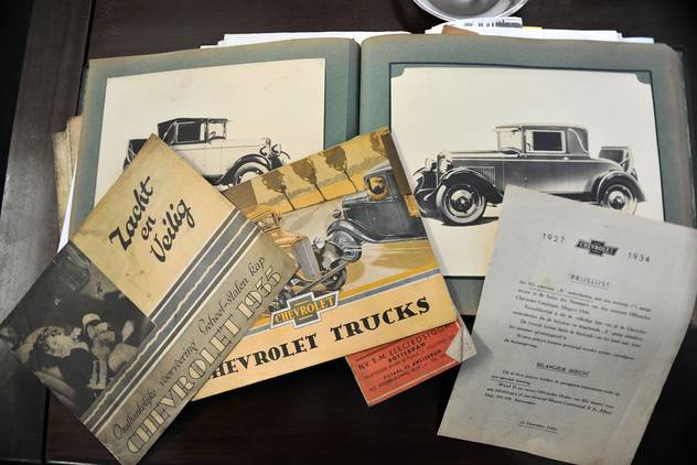 Chevroletove prodajne brošure i marketinške fotografije koje je koristila obitelj Wiegerinck 1935.