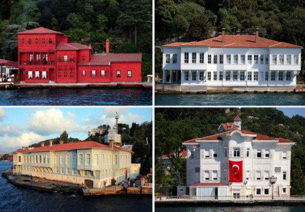 Hekimbas Salih efendi (gore lijevo), Fethi Ahmet pašina (gore desno), Edib-efendijina (dolje lijevo) i Jagci Šefik-begova palata (dolje desno)
