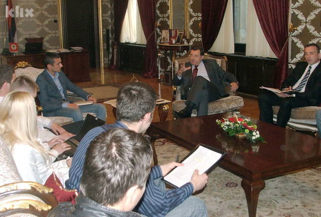 Dodik na sastanku sa studentima (Foto: Klix.ba)
