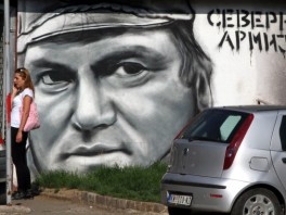 Grafit na kojem je prikazan ratni zločinac Ratko Mladić (Foto: AFP)