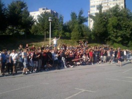 Dio navijača Sarajeva koji putuju u Sofiju (Foto: Facebook)