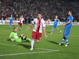 Said Husejinović slavi pogodak protiv Levskog (Foto: Nedim Grabovica/Arhiv/Klix.ba)