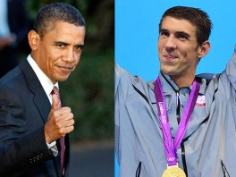 Barack Obama i Michael Phelps