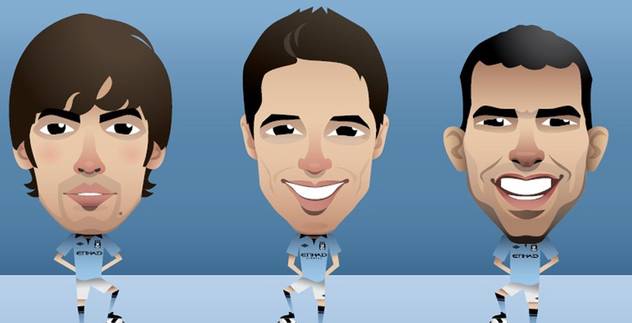 Silva, Nasri i Tevez