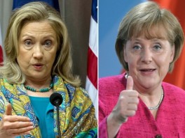Hillary Clinton i Angela Merkel (Foto: AFP)