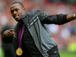 Bolt na Old Traffordu (Foto: AFP)
