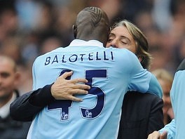 Mario Balotelli i Roberto Mancini