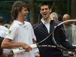 Novak Đoković i Gustavo Kuerten (Foto: AFP)