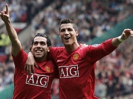 Cristiano Ronaldo i Carlos Tevez iz vremena dok su zajedno igrali u Manchester Unitedu