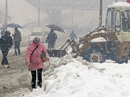 Snijeg u Podgorici (Foto AFP)
