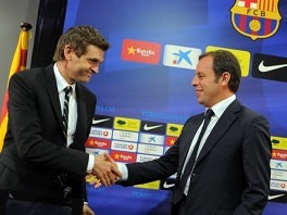 Tito Vilanova i Sandro Rosell (Foto: AFP)