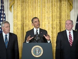 Hagel, Obama i Brennan (Foto: AFP)