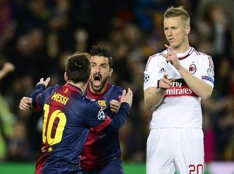 Messi i Villa slave gol protiv Milana (Foto: AFP)