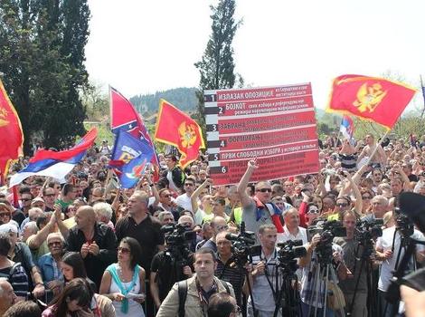 Protesti u Podgorici (Foto: Anadolija)