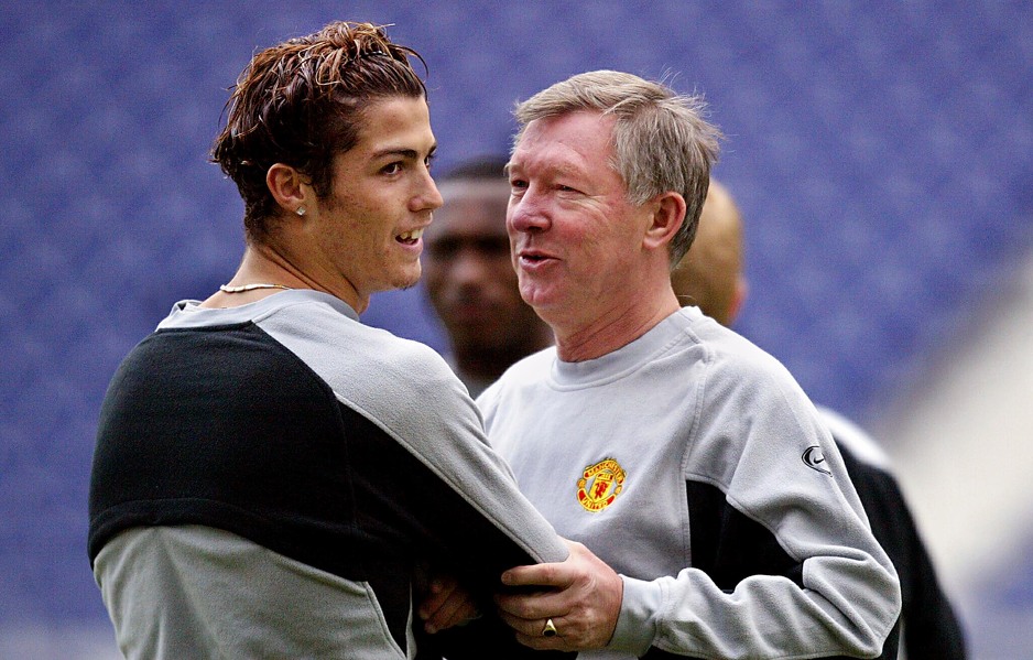Ferguson sa Cristianom Ronaldom uoči utakmice protiv Porta 2004. godine (Foto: AFP)